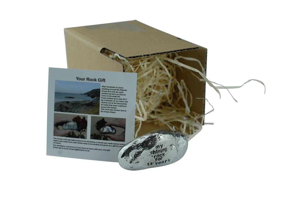My Shining Rock For 13 Year - Solid Heavy Metal thirteenth Anniversary Gift Idea
