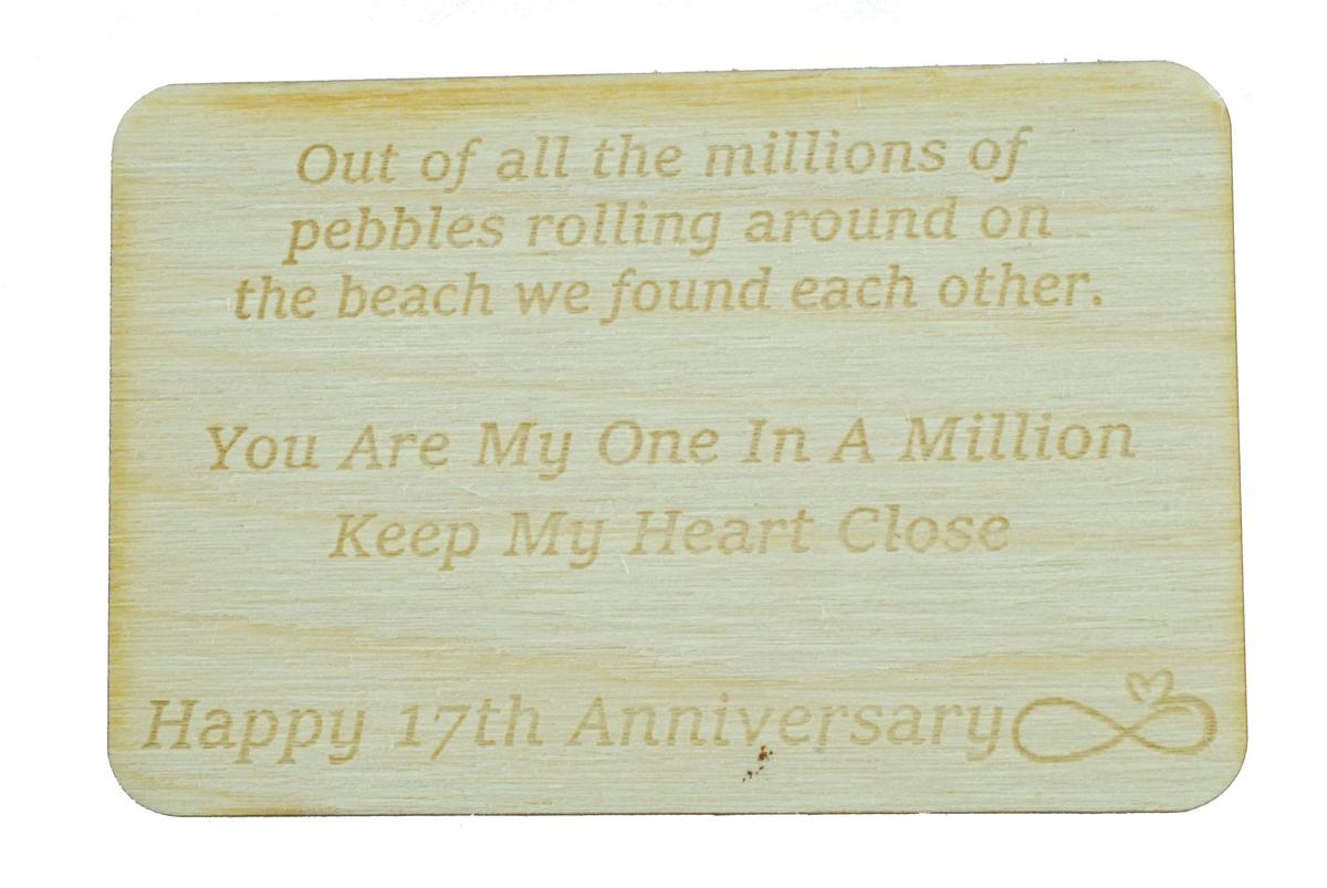 One in a Million Tin Pebble - 17th Anniversary Gift