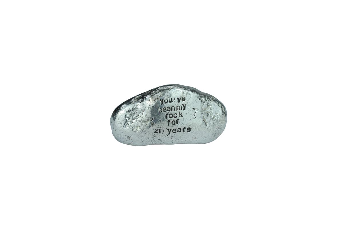 21st Anniversary Gifts For Men Ornament - You've Been My Rock For 21 Years - Solid Metal Heavy Rock