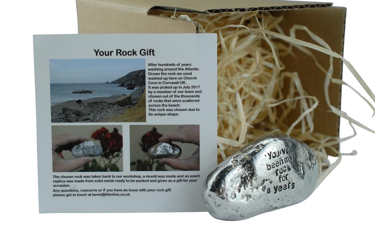 8th Anniversary Metal Rock – 'You've Been My Rock' Gift