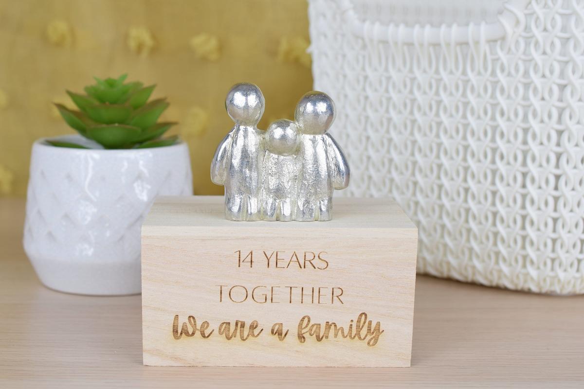 14 Years Together We Are A Family | 14th Anniversary Gift - Choose Your Own Family Combination | Part of the We Made a Family Range
