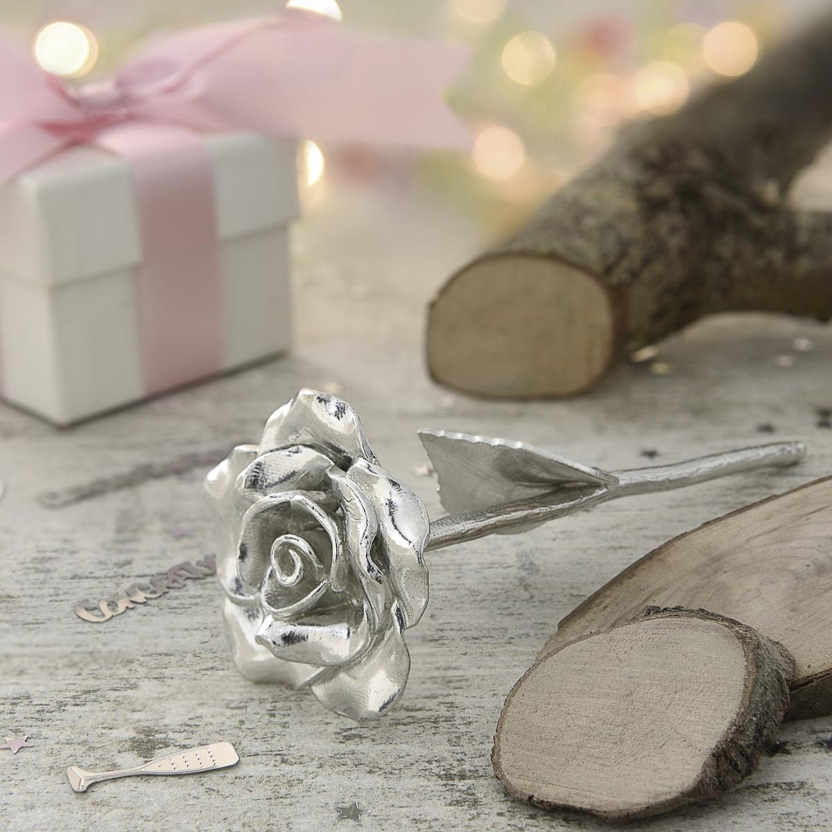 5th Anniversary Cast Metal Rose - Everlasting Love Gift