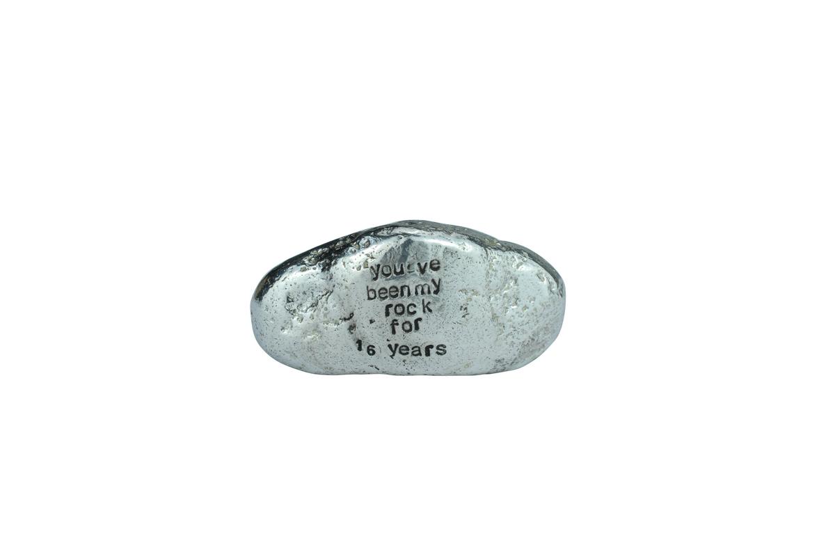 16th Anniversary Gifts For Men Ornament - You've Been My Rock For 16 Years - Solid Metal Heavy Rock