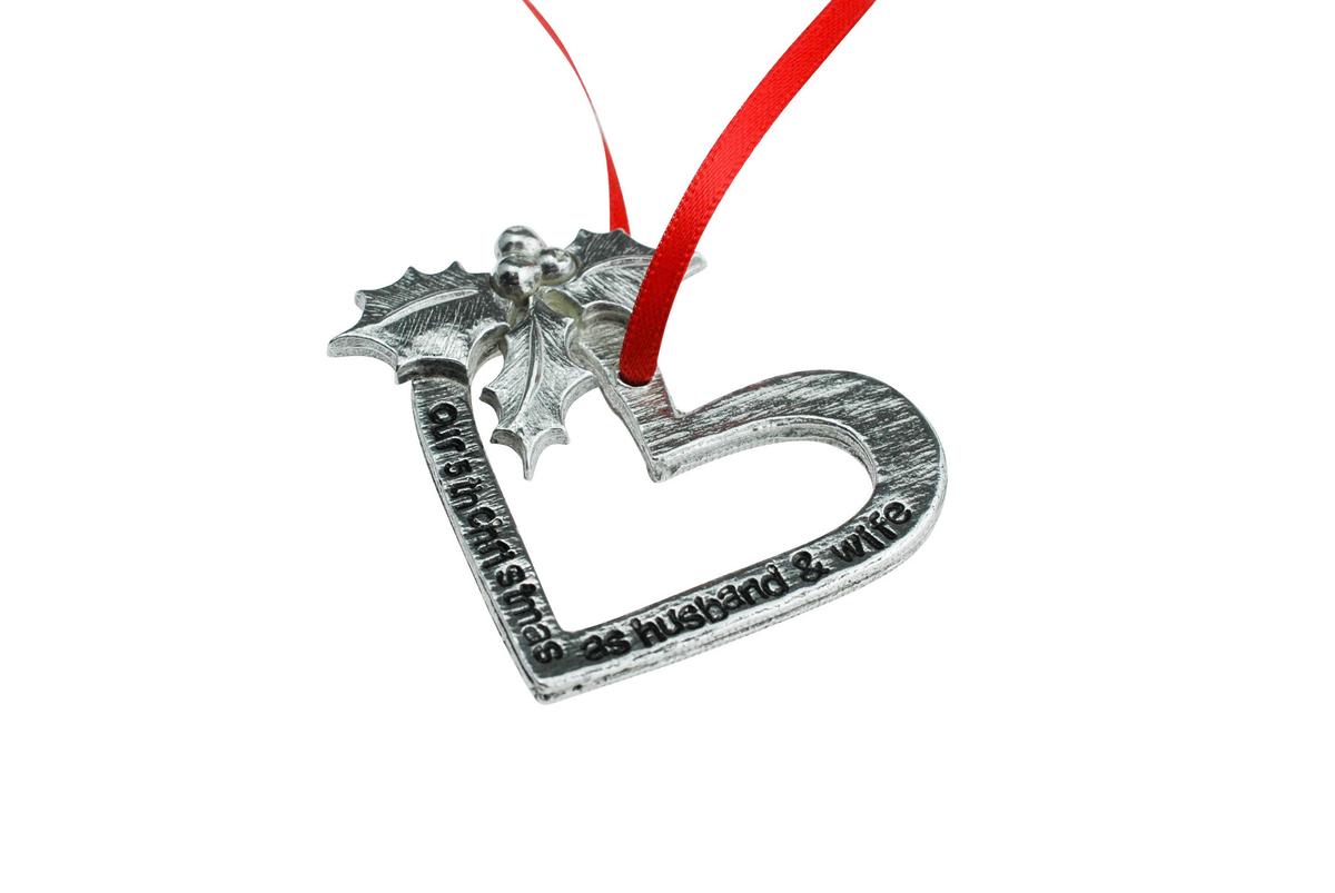 5 Year Anniversary Christmas Tree Ornament - Reads Our 5th Christmas as Husband & Wife