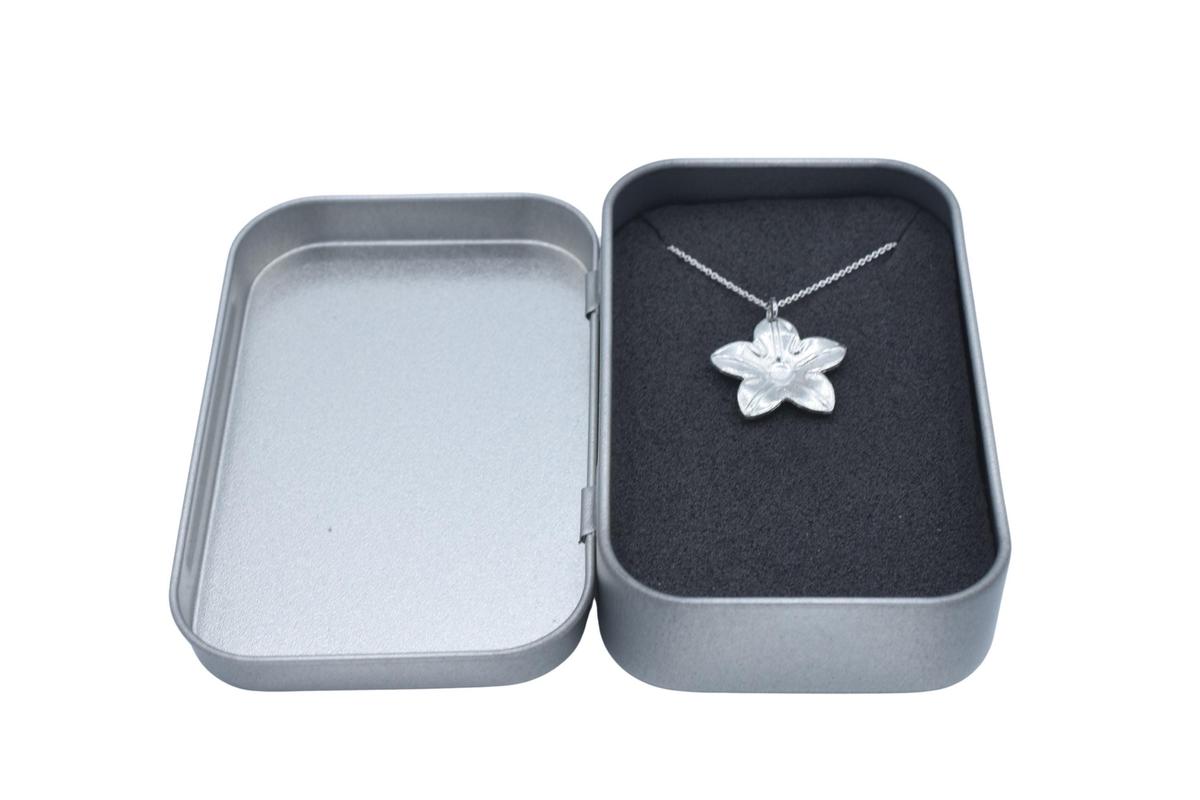 Tin Flower/Blossom Pendant. 10th Wedding Anniversary. Birthday.