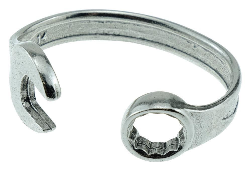 12th Anniversary Gift Ideas For Him - Spanner Wrench Bangle Bracelet - Men's Gift Stamped With 12 YEARS