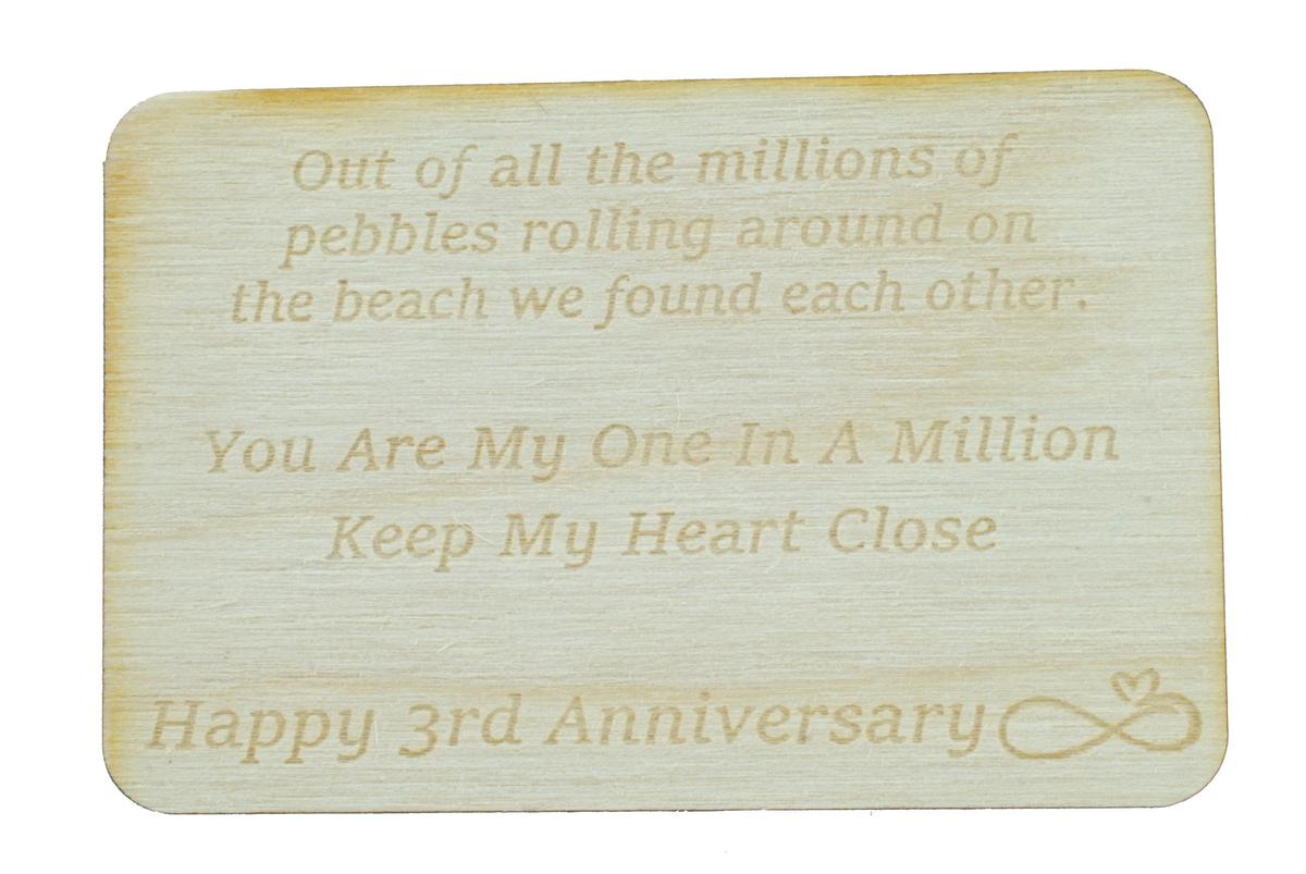 One in a Million Pebble - 3rd Anniversary Gift