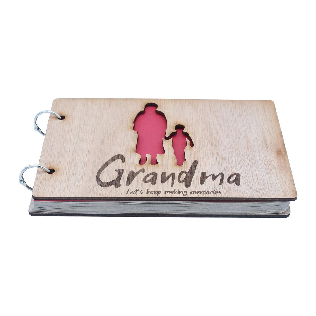 Grandma Let's Keep Making Memories-  Grandma and Grandson - Scrapbook, Photo album or Notebook. Mothers day or Birthday Gifts.