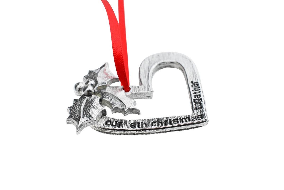 6th Anniversary Christmas Tree Ornament - Reads Our 6th Christmas Together