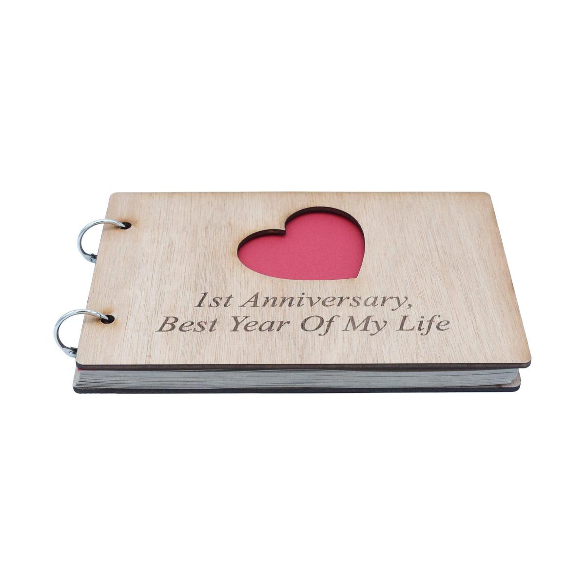 Anniversary Scrapbook Gift Idea Engraved With *Year 1-50* Anniversary, Best Year Of My Life. Choose the year 1-50