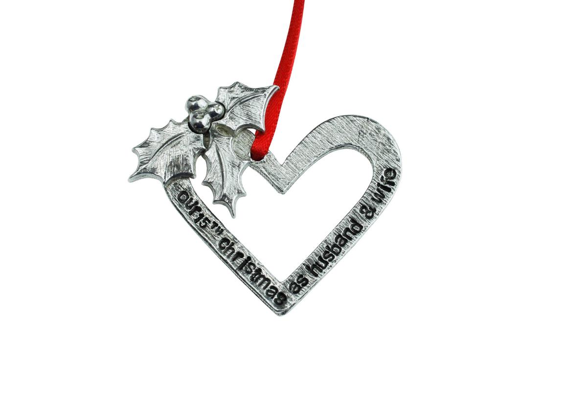 15 Year Anniversary Christmas Tree Ornament - Reads Our 15th Christmas as Husband & Wife