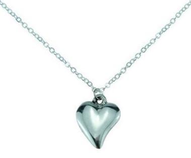 10th Anniversary Tin Heart Jewellery Set – Handcrafted Pure Tin Necklace & Earrings, Unique 10 Year Gift for Wife
