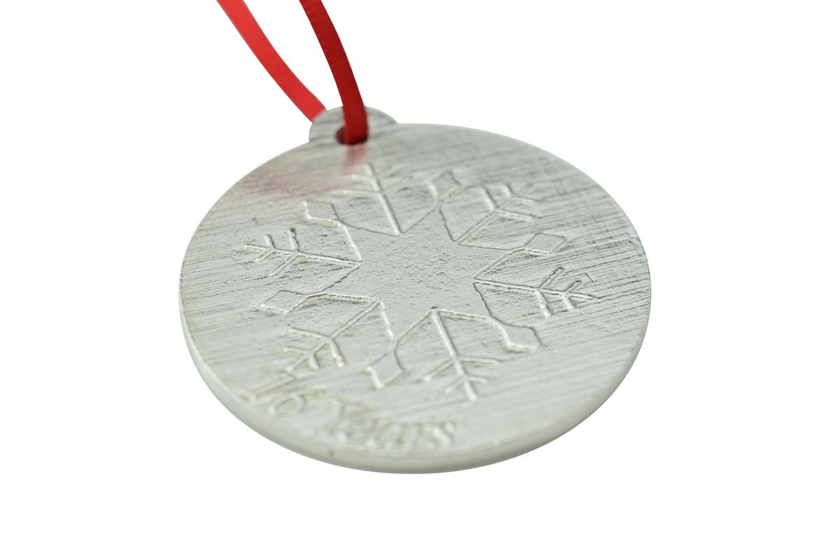 16 Year Anniversary - Metal Christmas Snowflake Metal Decoration