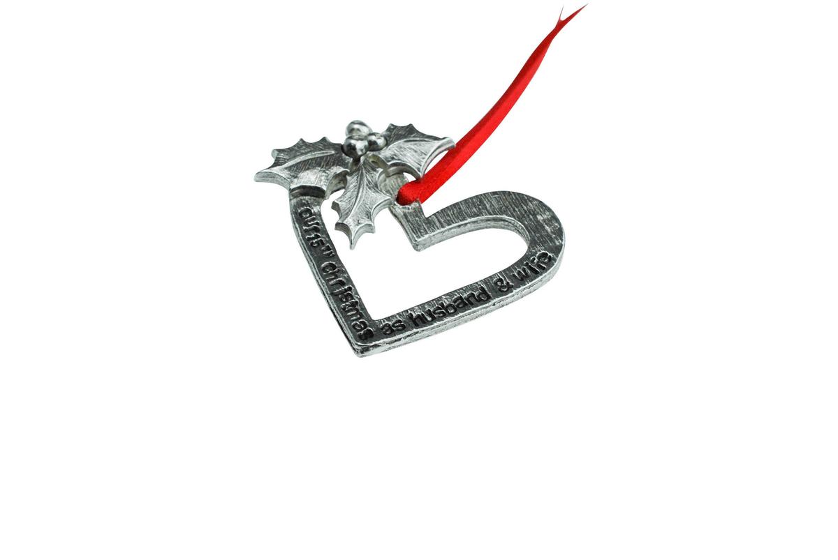 15 Year Anniversary Christmas Tree Ornament - Reads Our 15th Christmas as Husband & Wife