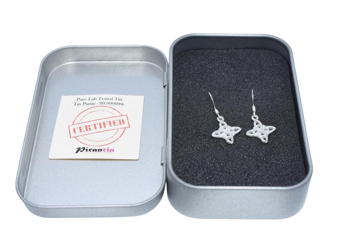 Celtic Fourfold Knot Design Earrings - Anniversary or Birthday Gift