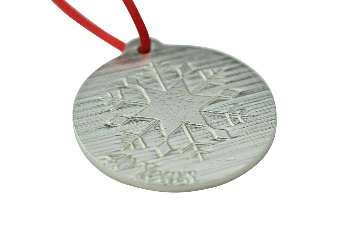 40 Year Anniversary - Metal Christmas Snowflake Metal Decoration