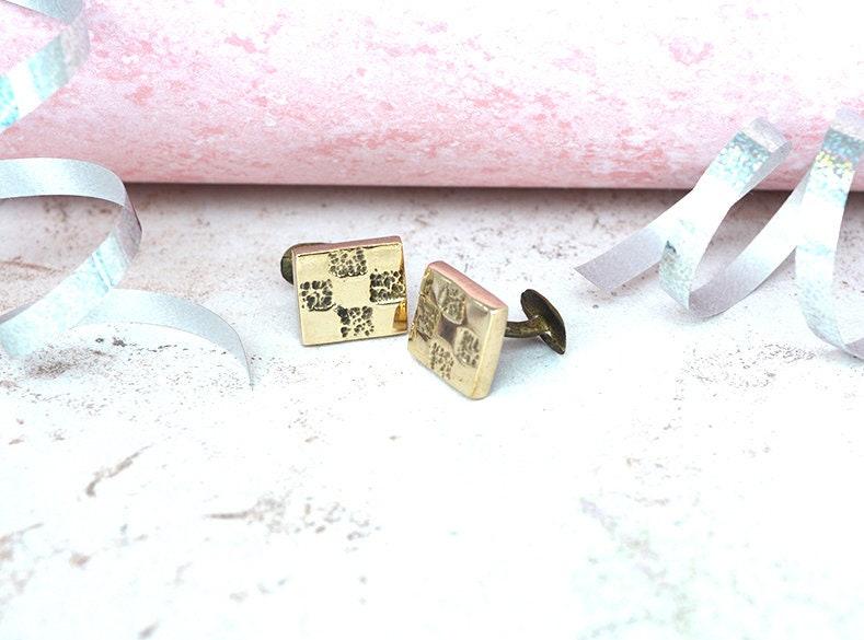 8th Anniversary Solid Bronze Cufflinks - Perfect 8th Year Anniversary Gift Idea