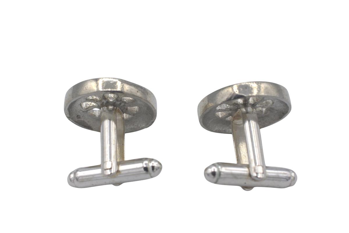 Wheel Tin Cufflinks - 10th Wedding Anniversary Mens gift