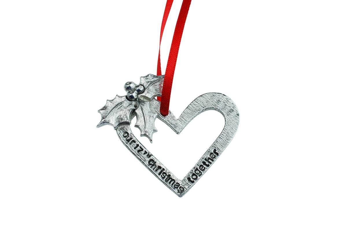 17th Anniversary Christmas Tree Ornament - Reads Our 17th Christmas Together