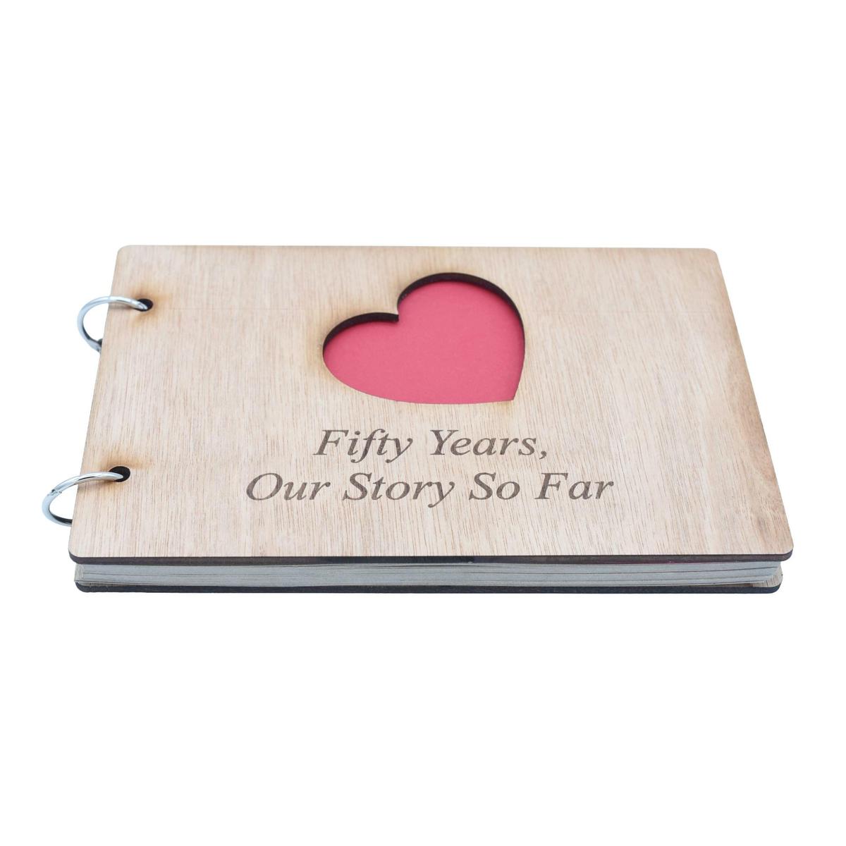 50 Years Our Story So Far - Scrapbook, Photo album or Notebook Idea For 50th Anniversary