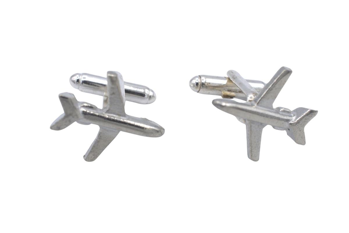 Tin Airplane Cufflinks – 10th Wedding Anniversary Gift | Handmade in Cornwall