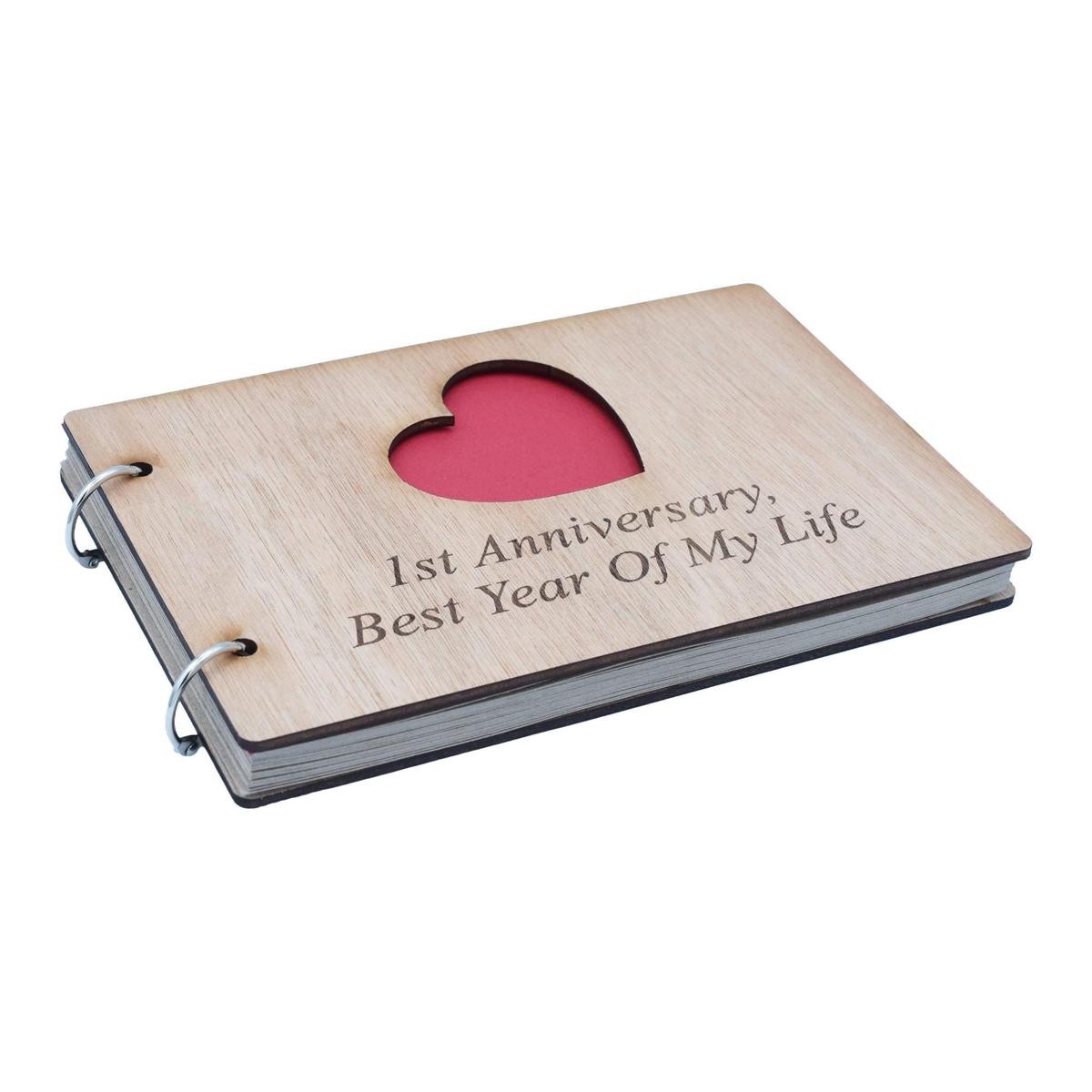 Anniversary Scrapbook Gift Idea Engraved With *Year 1-50* Anniversary, Best Year Of My Life. Choose the year 1-50