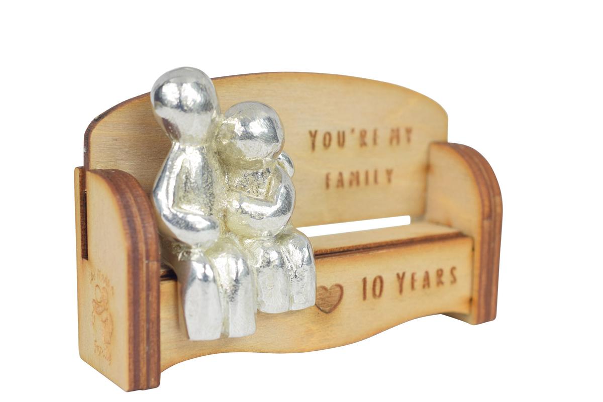 You're my family - 10 Year Anniversary Gift | Cuddling Couple on the Sofa | I Love You Gift