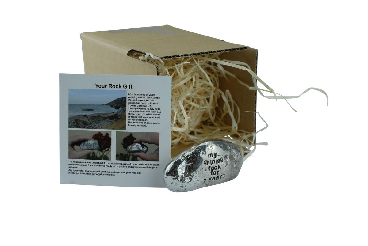 My Shining Rock For 7 Year - Solid Heavy Metal Seventh Anniversary Gift Idea