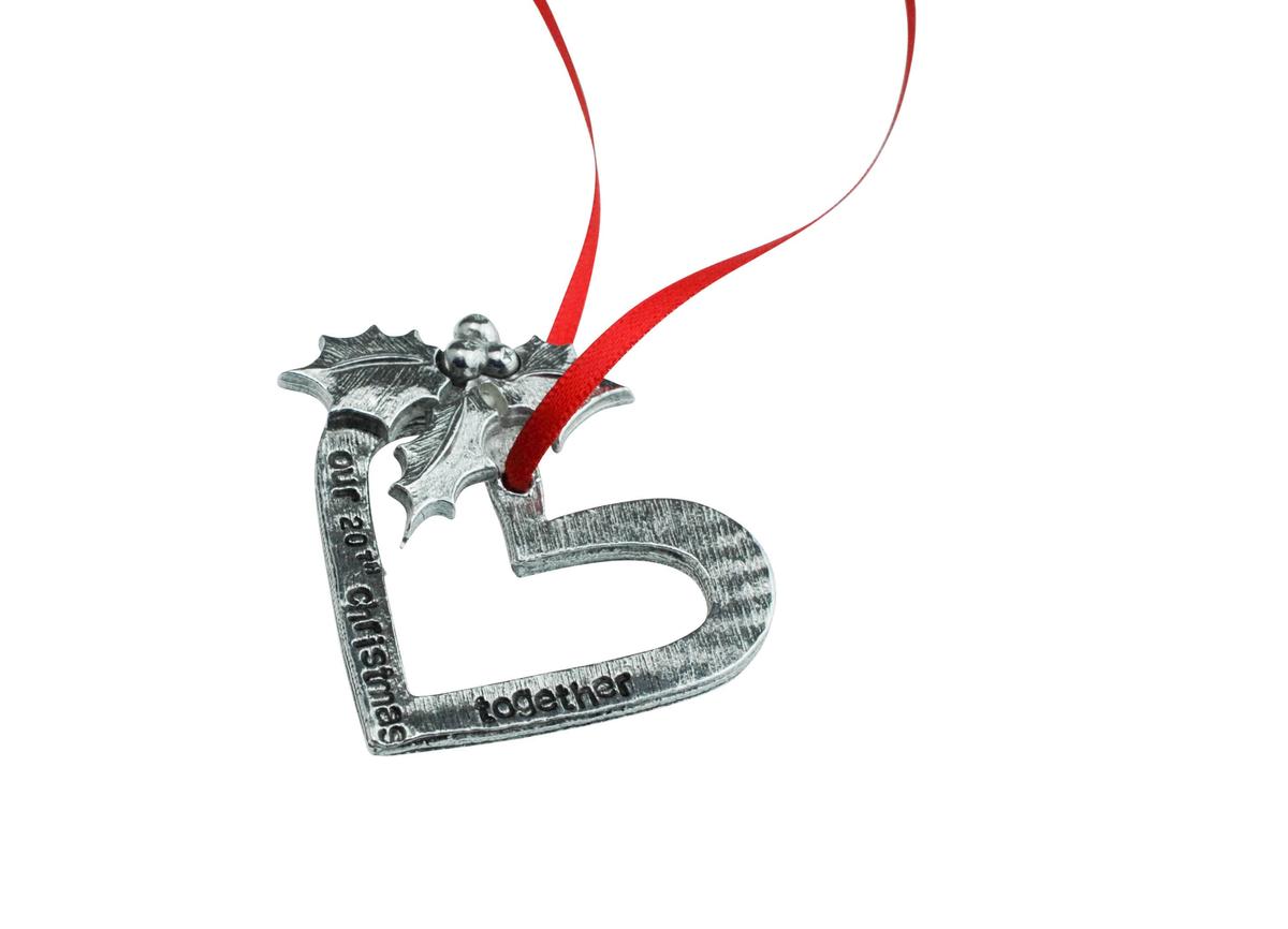 20th Anniversary Christmas Tree Ornament - Reads Our 20th Christmas Together