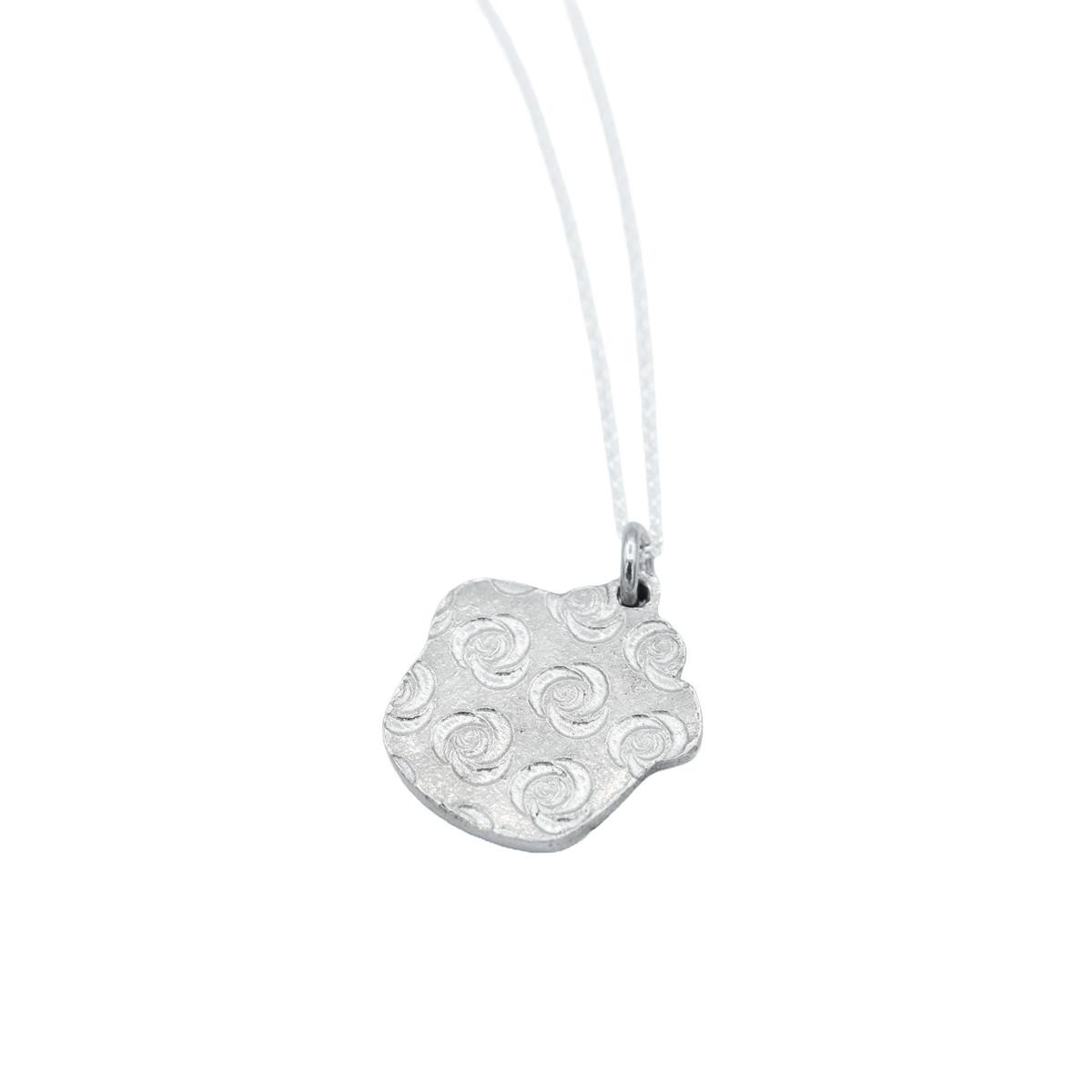 Tin Rose Design Pendant Necklace – 10th Anniversary Gift, Pure Tin