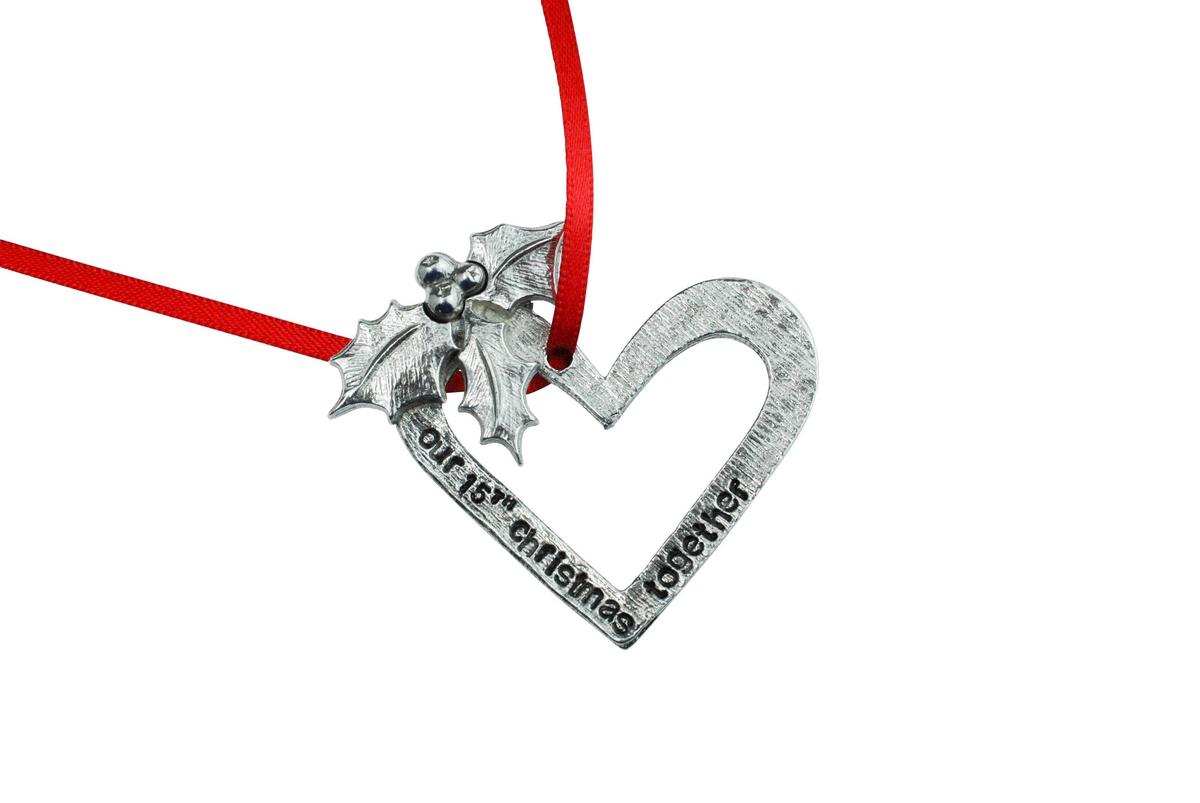 15th Anniversary Christmas Tree Ornament - Reads Our 15th Christmas Together