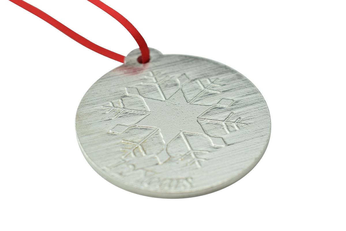 12 Year Anniversary - Metal Christmas Snowflake Metal Decoration