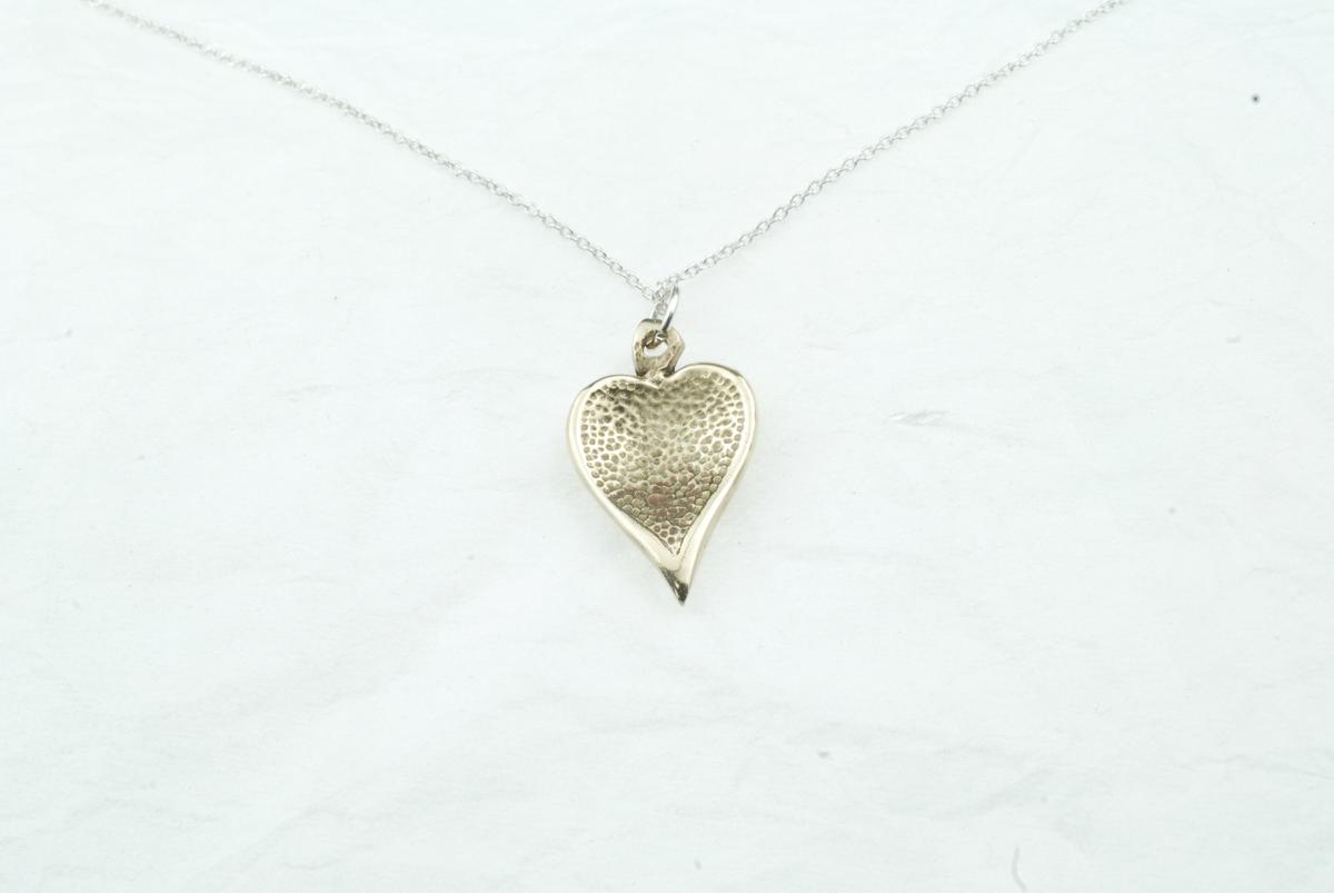 Bronze Mis-Shaped Heart Pendant
