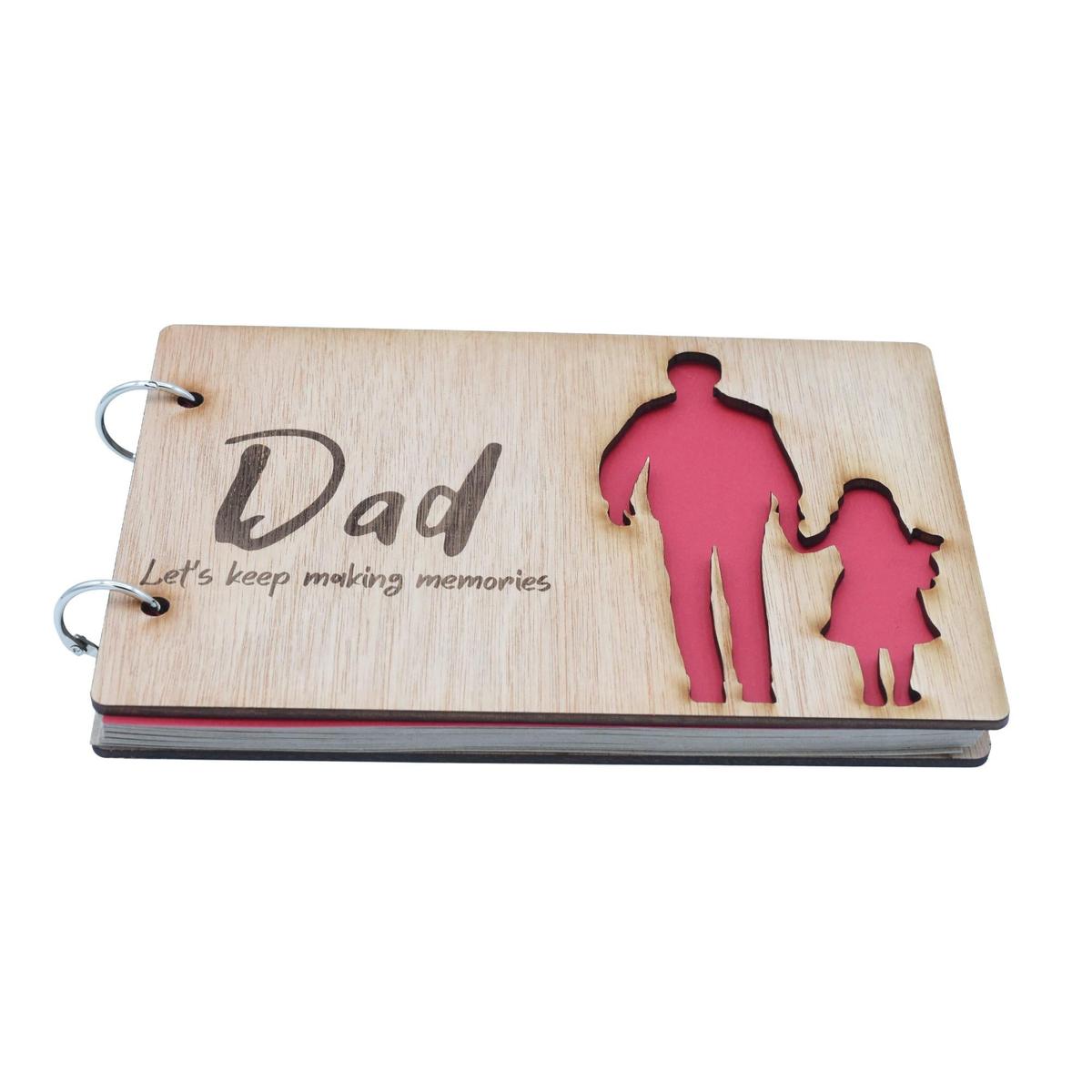 Dad and Daughter Scrapbook - Dad Let's Keep Making Memories. Fathers Day, Birthdays, Christmas