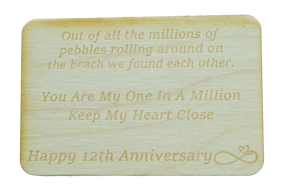 One in a Million Pebble - 12th Anniversary Gift