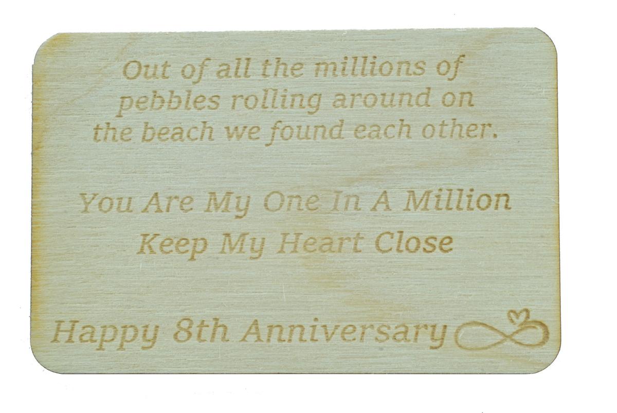 One in a Million Pebble - 8th Anniversary Gift
