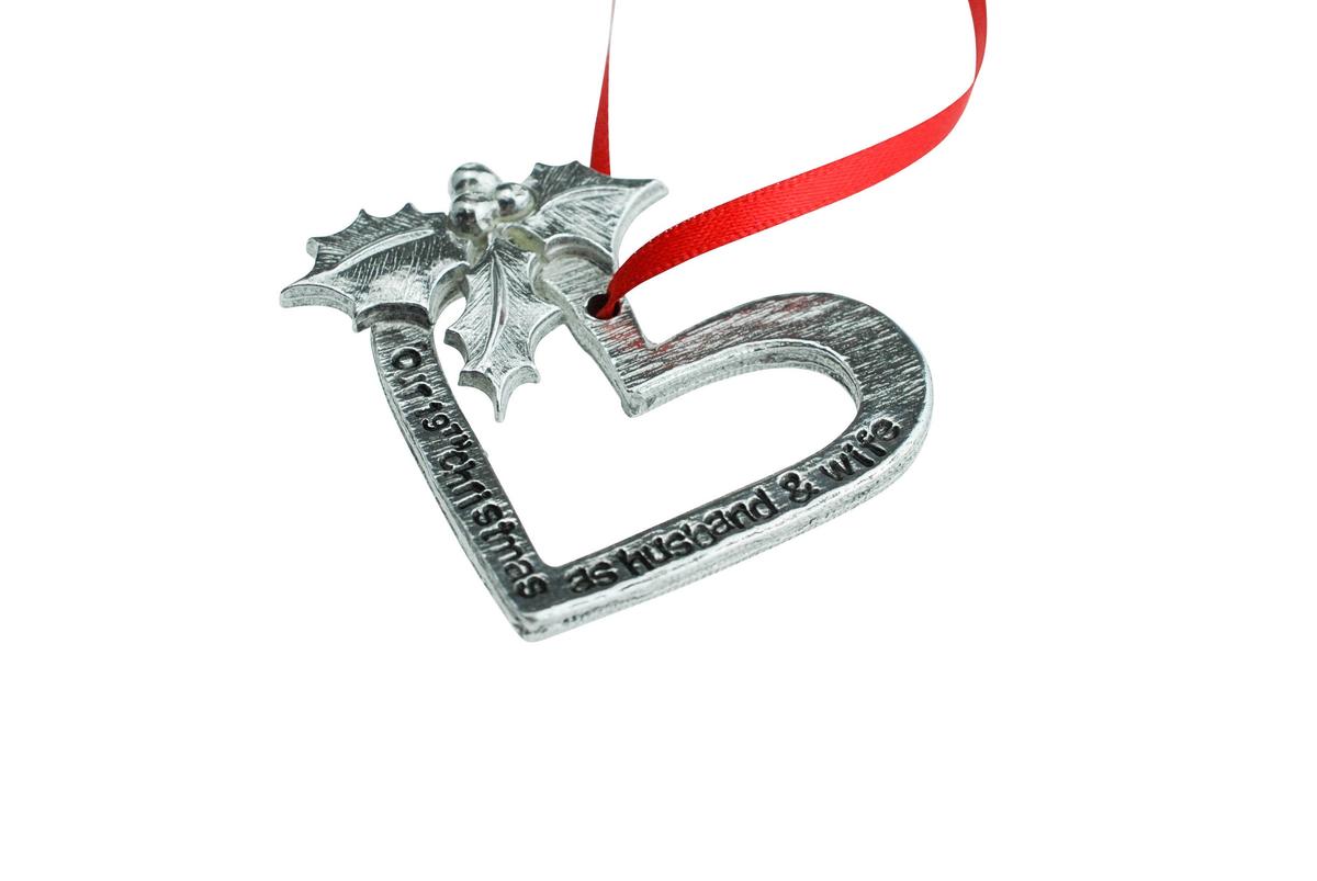19 Year Anniversary Christmas Tree Ornament - Reads Our 19th Christmas as Husband & Wife
