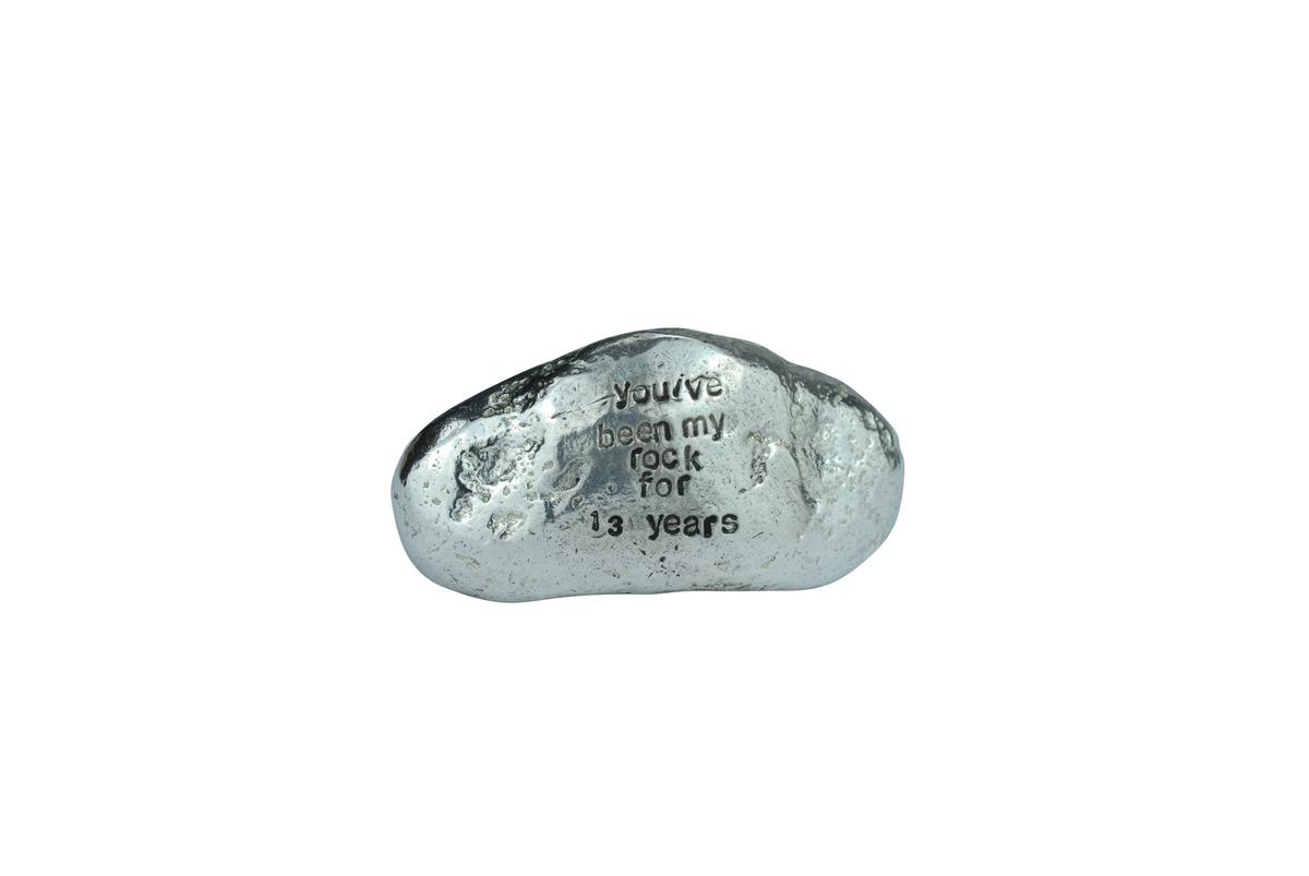 13th Anniversary Gifts For Men Ornament - You've Been My Rock For 13 Years - Solid Metal Heavy Rock