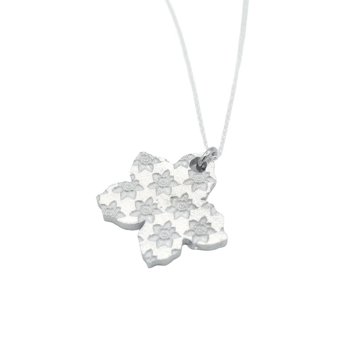 Tin 10th Wedding Anniversary Daffodil Pendant (made from pure tin content)