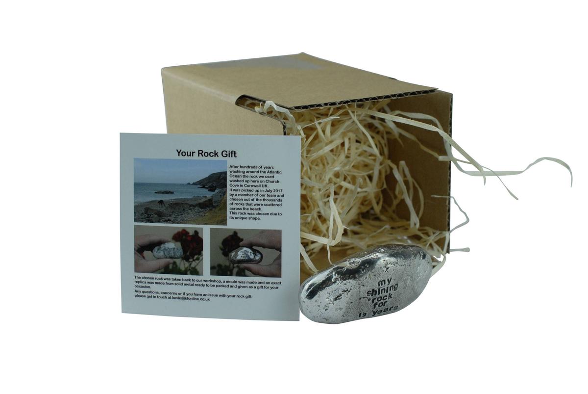 My Shining Rock For 19 Years - Solid Heavy Metal Nineteenth Anniversary Gift Idea