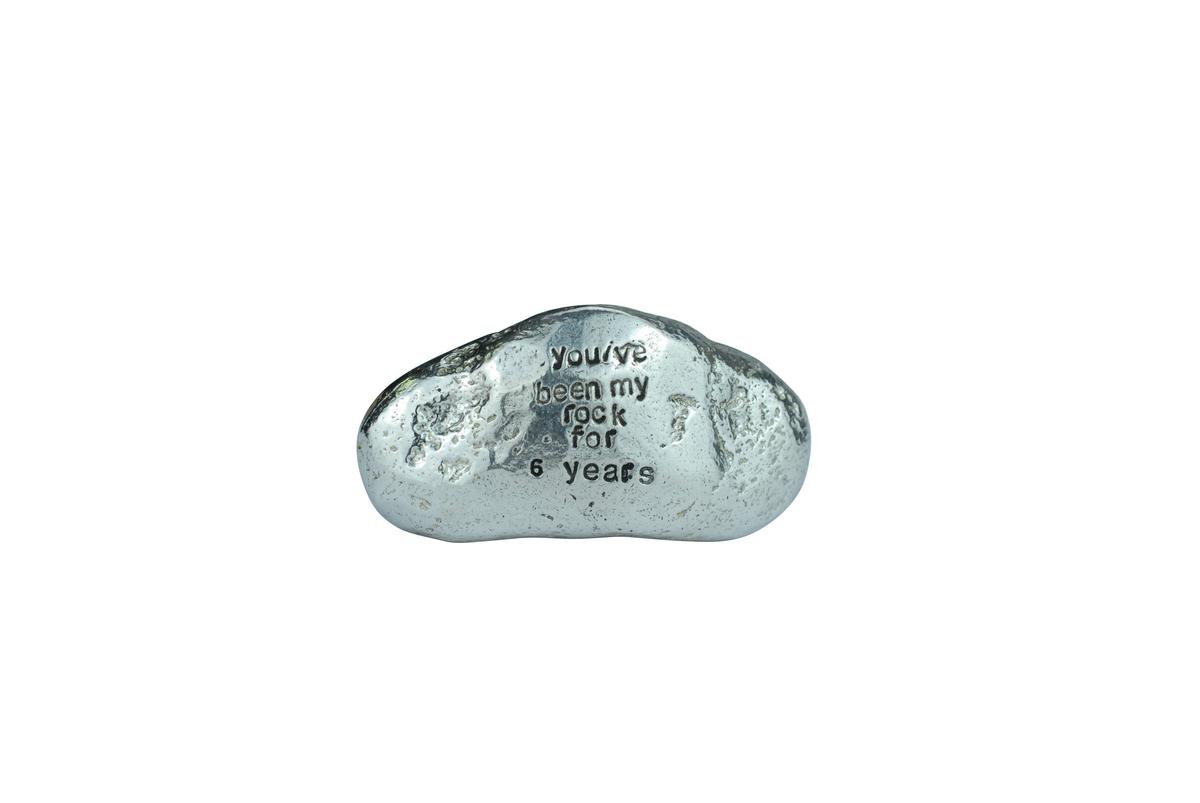 6th Anniversary Metal Rock – 'You've Been My Rock' Gift