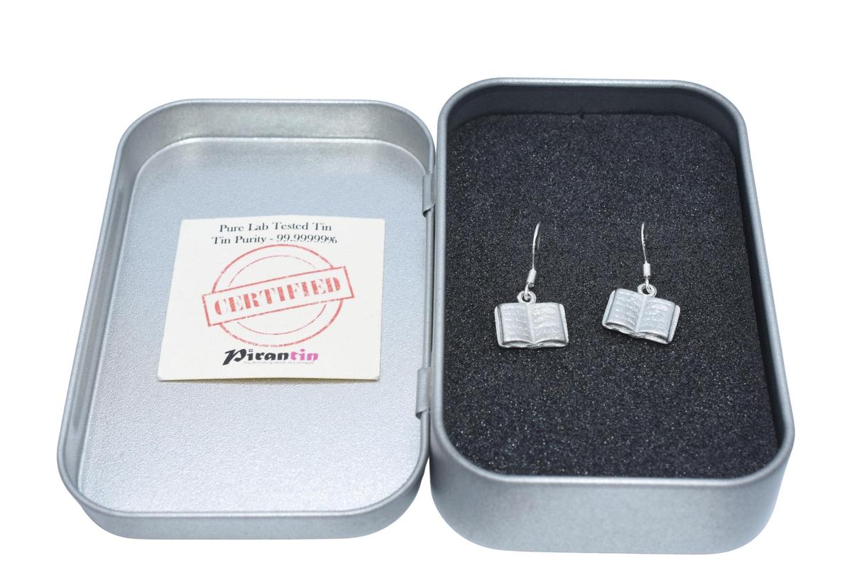 Books Design Earrings - Anniversary or Birthday Gift