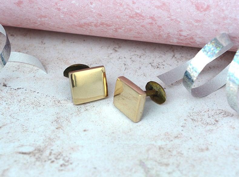 Bronze Smooth Square Cufflinks