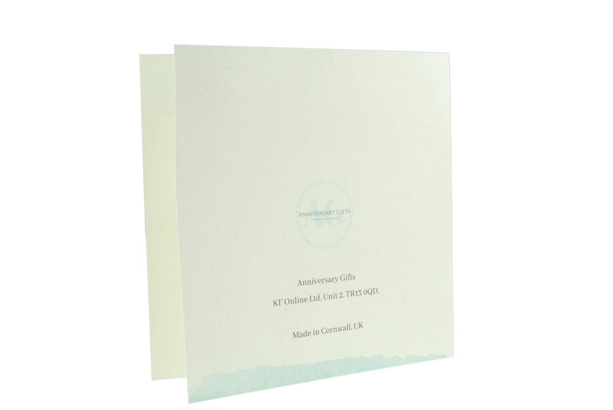 Cute Anniversary Card - Relaxed Bears Watching TV includes a Metal Love Token