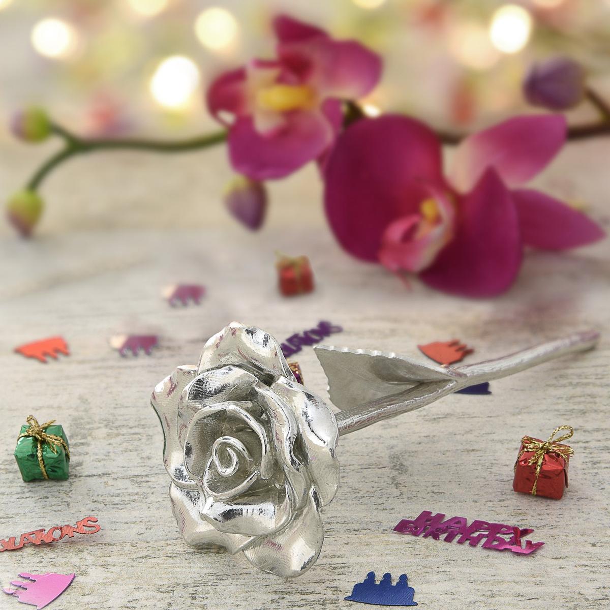 12th Anniversary Cast Metal Rose – Everlasting Love Gift