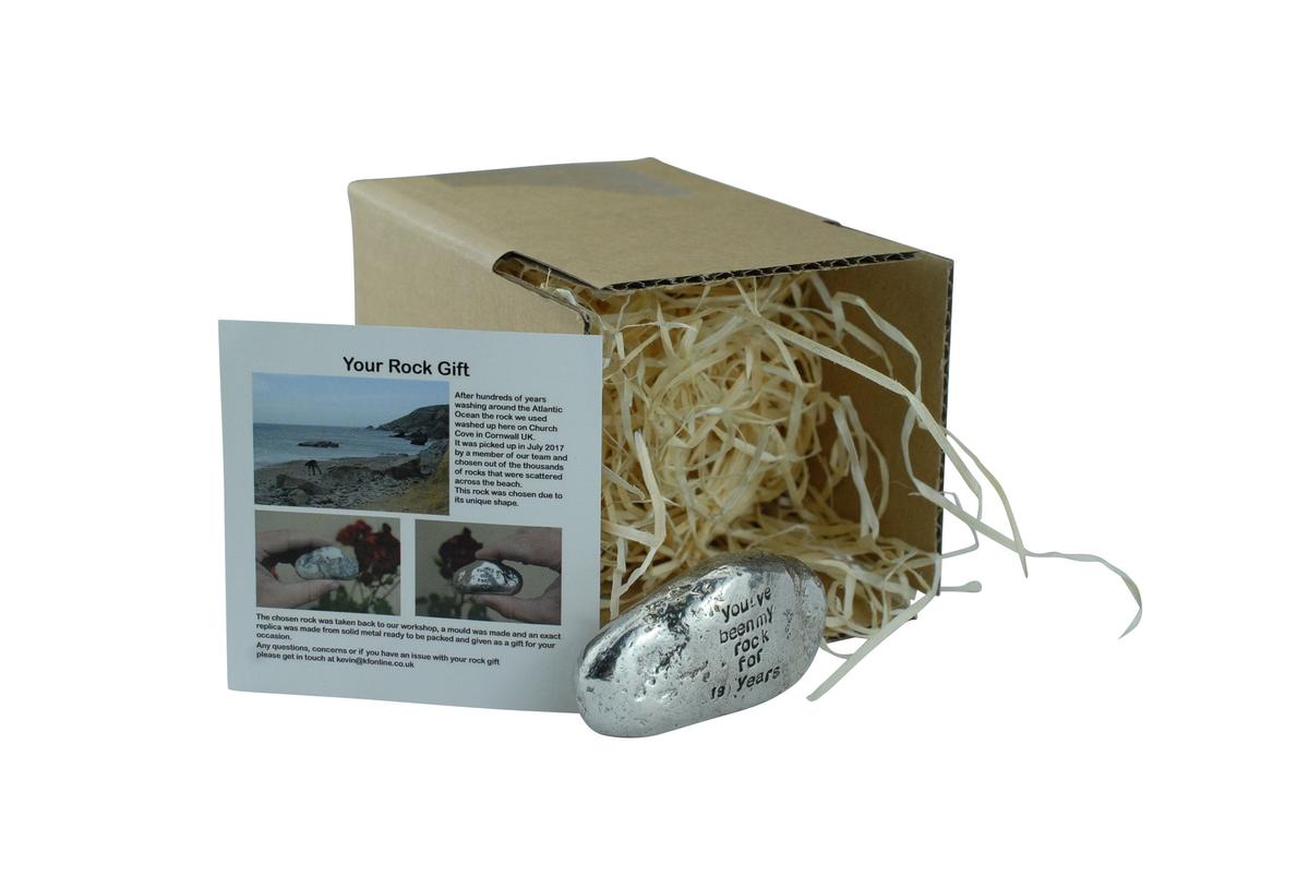 19th Anniversary Gifts For Men Ornament - You've Been My Rock For 19 Years - Solid Metal Heavy Rock
