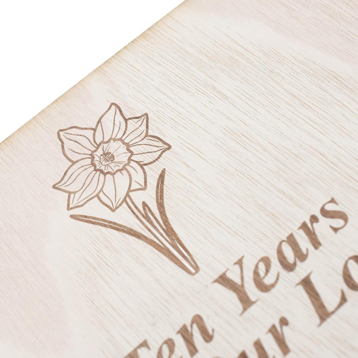 Daffodil '10 Years Of Our Love' - Scrapbook, Photo album or Notebook Idea For 10th Anniversary