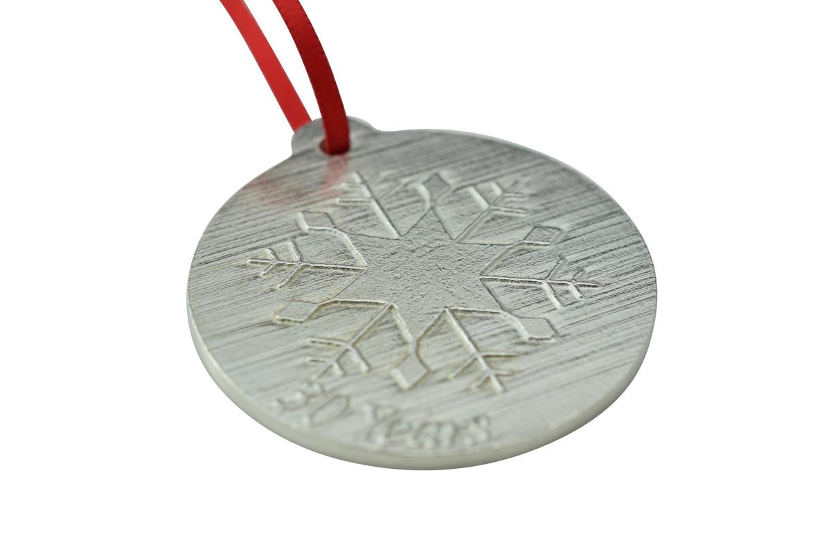 30 Year Anniversary - Metal Christmas Snowflake Metal Decoration