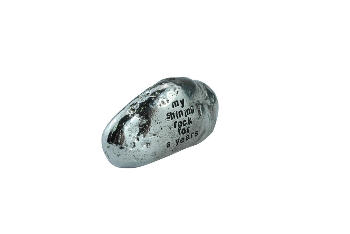 My Shining Rock For 6 Year - Solid Heavy Metal Sixth Anniversary Gift Idea