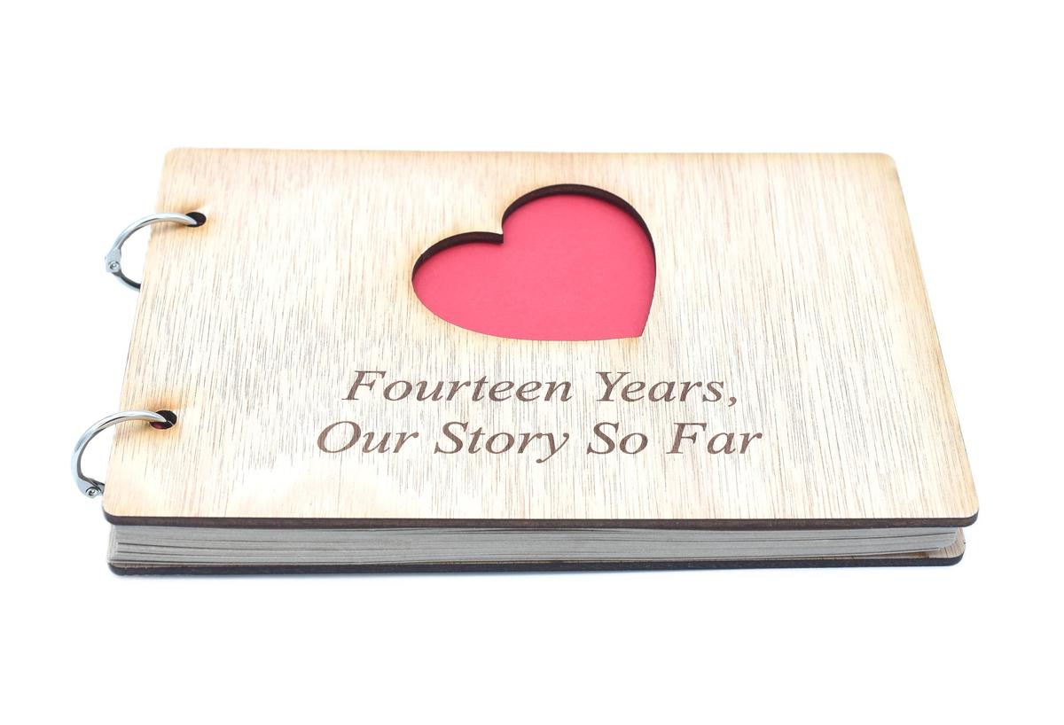 14 Years Our Story So Far - Scrapbook, Photo album or Notebook Idea For 14th Anniversary